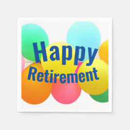 Happy Retirement Balloons スタンダードカクテルナプキン