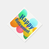 Happy Retirement Balloons スタンダードカクテルナプキン (角)
