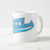 Happy Retirement Blue版 ジャンボコーヒーマグカップ (正面右)