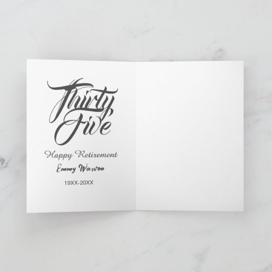 Happy retirement bold letter name year elegant sim カード (内部)