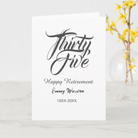 Happy retirement bold letter name year elegant sim カード (黄色い花)