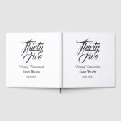 Happy retirement bold letter name year elegant sim ゲストブック (全面)