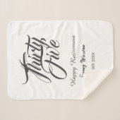 Happy retirement bold letter name year elegant sim シェルパブランケット (正面(横))