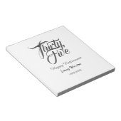 Happy retirement bold letter name year elegant sim ノートパッド (アングル)