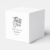 Happy retirement bold letter name year elegant sim フェイバーボックス (裏面サイド)