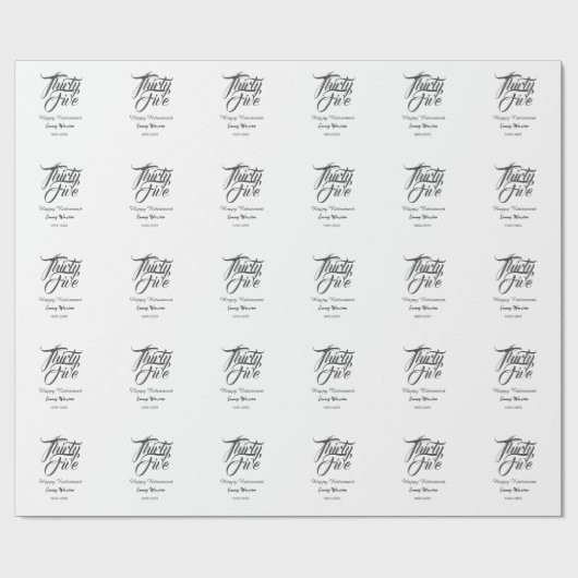 Happy retirement bold letter name year elegant sim ラッピングペーパー (フラット)