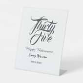 Happy retirement bold letter name year elegant sim 台座サイン (正面)