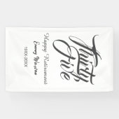 Happy retirement bold letter name year elegant sim 横断幕 (横)