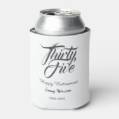 Happy retirement bold letter name year elegant sim 缶クーラー (缶正面)