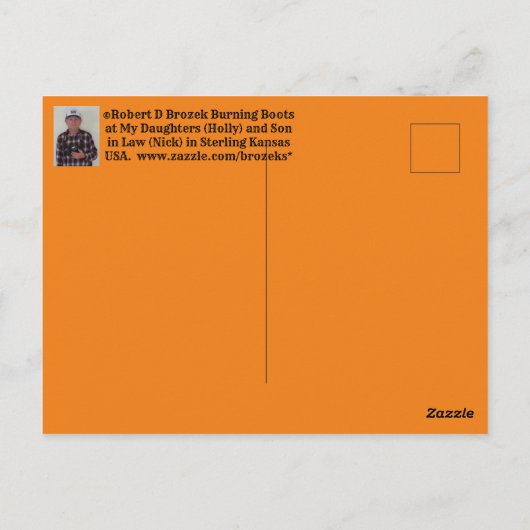 HAPPY RETIREMENT BURN YOUR BOOTS POST CARD ポストカード (裏面)