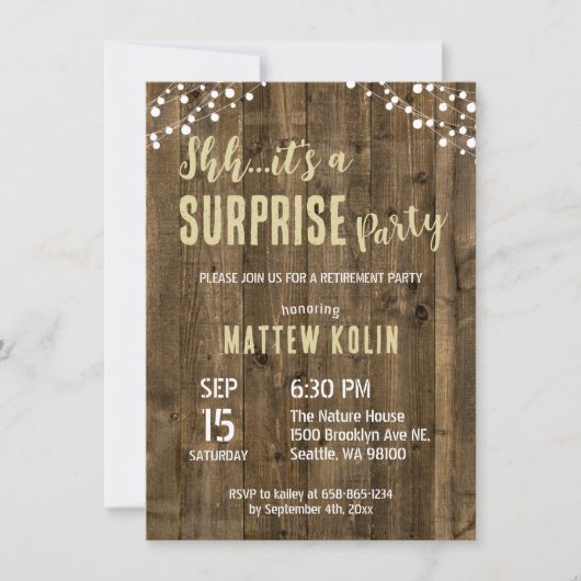 Happy Retirement Cardオンライン印刷可能テンプレート 招待状 (正面)