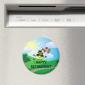 Happy Retirement, colorful fun design, マグネット (インサイチュ (食洗機))
