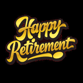 Happy Retirement Food and Beverage Label Set ワインラベル