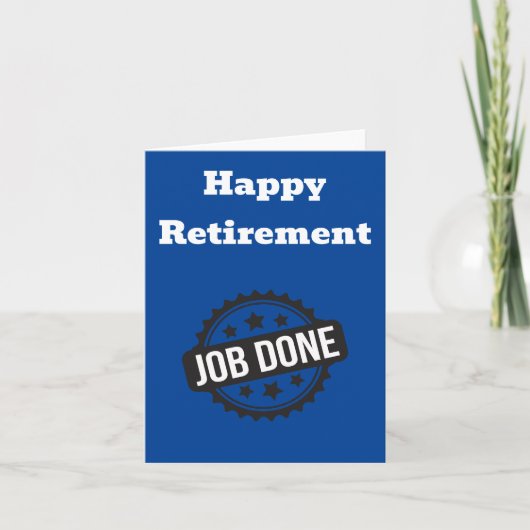 Happy Retirement - Job Done Stamp カード (正面)