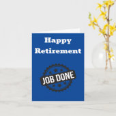 Happy Retirement - Job Done Stamp カード (黄色い花)