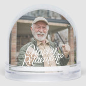 Happy Retirement Modern Script Personalized Photo (裏面)