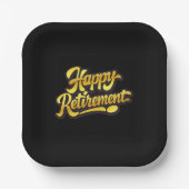 Happy Retirement Paper Plate ペーパープレート (正面)