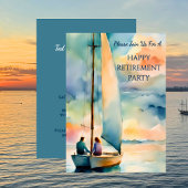 Happy Retirement Party Sailing Theme 招待状