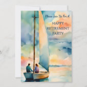 Happy Retirement Party Sailing Theme 招待状 (正面)