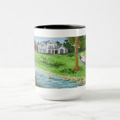 Happy Retirement Personalization (Lady in Hammock) マグカップ (中央)