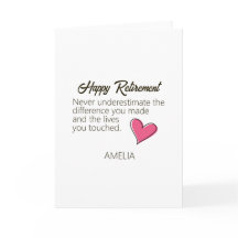 Happy Retirement Personalized Name Gift