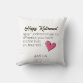 Happy Retirement Personalized Name Gift クッション (正面)