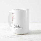 Happy Retirement Personalized Name Gift コーヒーマグカップ (正面左)