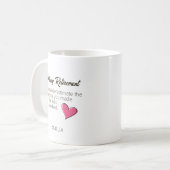 Happy Retirement Personalized Name Gift コーヒーマグカップ (正面左)