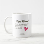 Happy Retirement Personalized Name Gift コーヒーマグカップ (左)