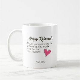 Happy Retirement Personalized Name Gift コーヒーマグカップ