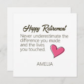 Happy Retirement Personalized Name Gift シーズンカード (正面/裏面)
