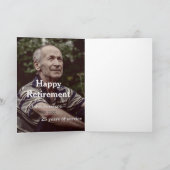 Happy retirement photo name year years of service  カード (内部)