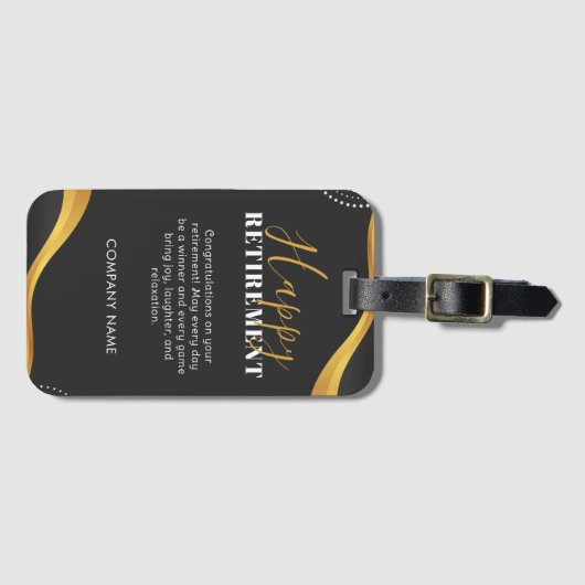 Happy Retirement Playing Cards | Fun Retirement  ラゲッジタグ (正面横)