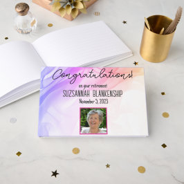 Happy Retirement Rainbow Waterカラーカスタム写真 ゲストブック