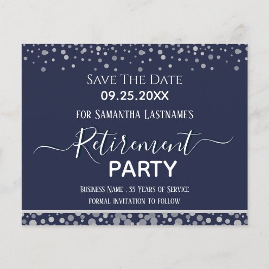 Happy Retirement Silver紙吹雪保存日 (正面)