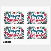  Happy Retirement Sticker 長方形シール