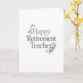Happy Retirement Teacher カード (黄色い花)