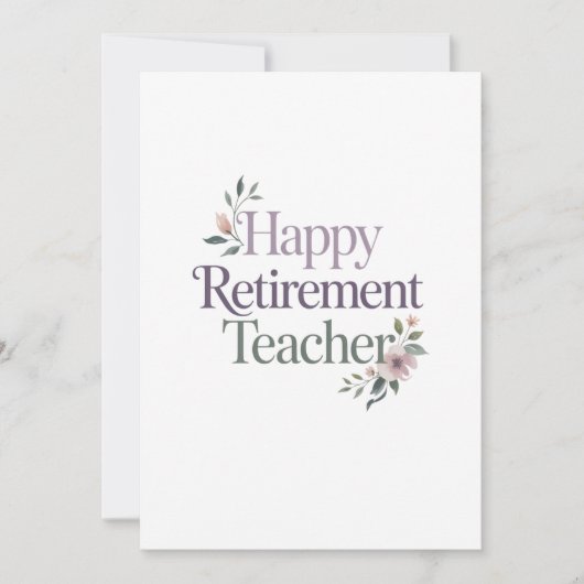 Happy Retirement Teacher カード (正面)