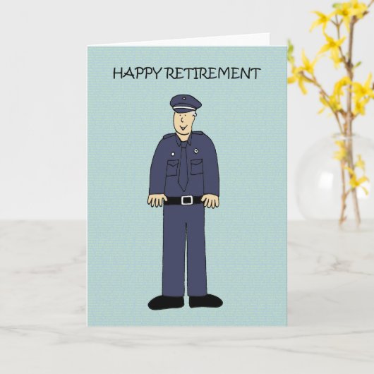 Happy Retirement to Police Officer カード (黄色い花)