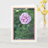 Happy Retirement Wishes Purple Pink Rose エレガント カード (黄色い花)