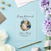 Happy retirement year name circle photo retired アクリル招待状 (インサイチュ (ウェディング))