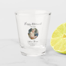 Happy retirement year name circle photo retired ショットグラス