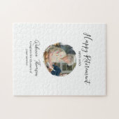 Happy retirement year name circle photo retired ジグソーパズル (横)