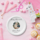 Happy retirement year name circle photo retired ペーパープレート (パーティー)