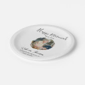 Happy retirement year name circle photo retired ペーパープレート (アングル)