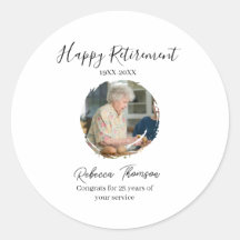 Happy retirement year name circle photo retired