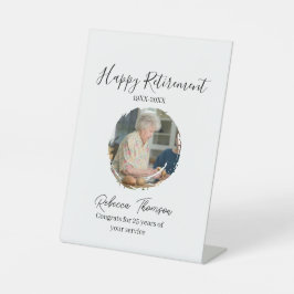 Happy retirement year name circle photo retired 台座サイン