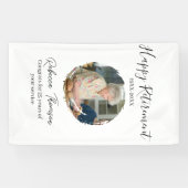 Happy retirement year name circle photo retired 横断幕 (横)