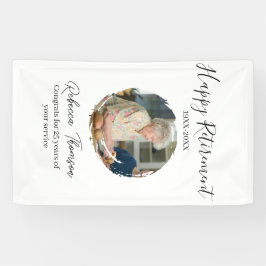 Happy retirement year name circle photo retired 横断幕