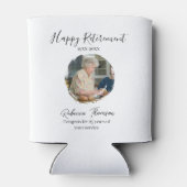 Happy retirement year name circle photo retired 缶クーラー (裏面)